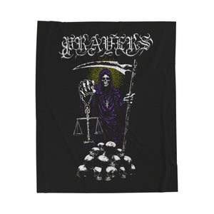 Santa Muerte Velveteen Plush Blanket